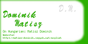 dominik matisz business card